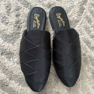 Seychelles | Survival Black Leather Mules | NEW